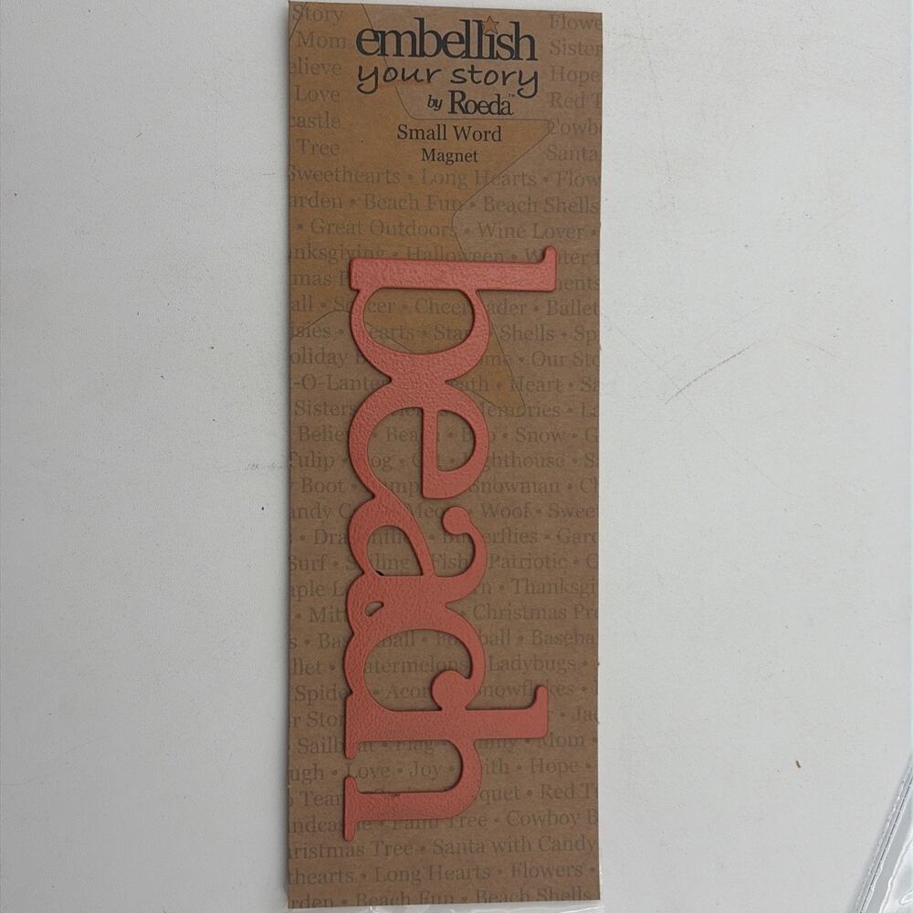 Embellish Your Story by Roeda #13933 BEACH magnet Word Demdaco 2009